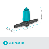 Gardena Picurător în serie reglabil 0–15 l/h