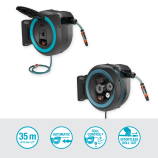 Gardena PowerRoll XL – cutie de perete pentru furtun de 35 m, turcoaz – set