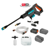 Gardena AquaClean 24/18V P4A Premium – set de curățare cu presiune medie, alimentat cu baterie