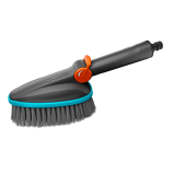 Perie manuală Gardena Cleansystem M, moale, cu racord pentru furtun, pentru curățarea suprafețelor mici