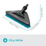 Gardena Cleansystem perie manuală rigidă flex, perie de curățare, suprafețe rezistente