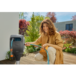Gardena Cutie de terasă pentru furtun RollUp M, furtun de 20 m, alb, înfășurare automată