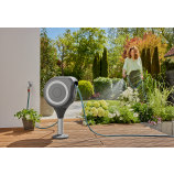 Gardena Cutie de terasă pentru furtun RollUp S, furtun de 15 m, alb, înfășurare automată
