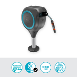 Gardena Cutie de terasă pentru furtun RollUp S, furtun de 15 m, turcoaz, înfășurare automată