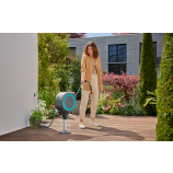 Gardena Cutie de terasă pentru furtun RollUp S, furtun de 15 m, turcoaz, înfășurare automată