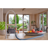Gardena Furtun textil Liano™ 10 m cu racord pentru robinete de apă din interior – set