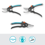 Foarfece de grădină Gardena PremiumCut Flex, cu două lame, foarfece de grădină, pentru lemn verde, 24 mm