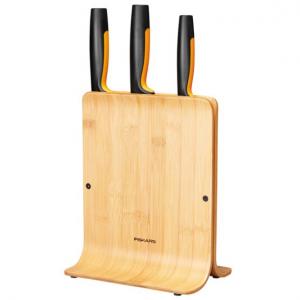Fiskars Bloc de bambus cu trei cuțite Formular funcțional 1057553