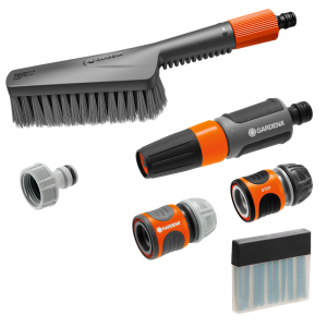 Set Gardena Cleansystem cu perie manuală S cu peri moi