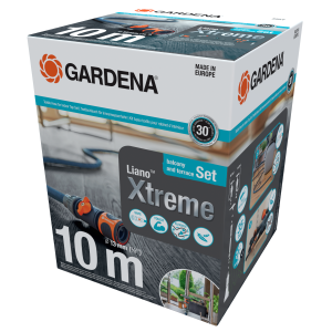 Gardena Furtun textil Liano™ 10 m cu racord pentru robinete de apă din interior – set