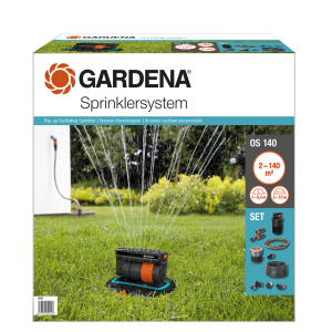 Gardena Set complet cu aspersor cu patru jeturi retractabil OS 140